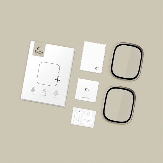 Изображение Tech-Protect Szko hartowane Glass Ring do Apple Watch Ultra 1 / 2 / 3 49mm Titanium [2 PACK]