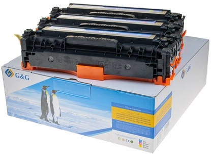 Attēls no Toner G&G Toner Zestaw kolorowych tonerów do HP 125A /128A/131A C/M/Y