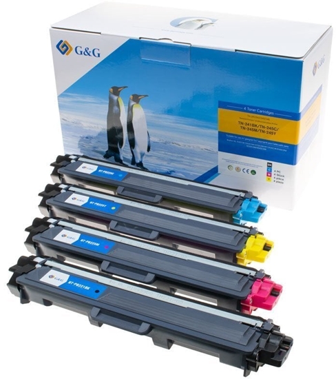 Изображение Toner G&G Zestaw 4 sztuk dla Brother TN241/242/245/246 BK/C/M/Y