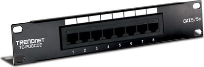 Attēls no Trendnet Patchpanel 8-Port Cat. 5e ungeschirmt (10" wide)