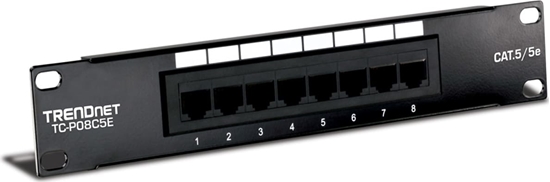 Picture of Trendnet Patchpanel 8-Port Cat. 5e ungeschirmt (10" wide)