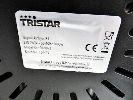 Picture of Frytkownica beztuszczowa Tristar Digital Airfryer FR-9071 Power 2000 W Capacity 8 L Czarny