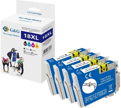 Attēls no Tusz G&G Kartride drukujce zestaw 4 sztuk do Epson 18XL/ T1816 BK/C/M/Y