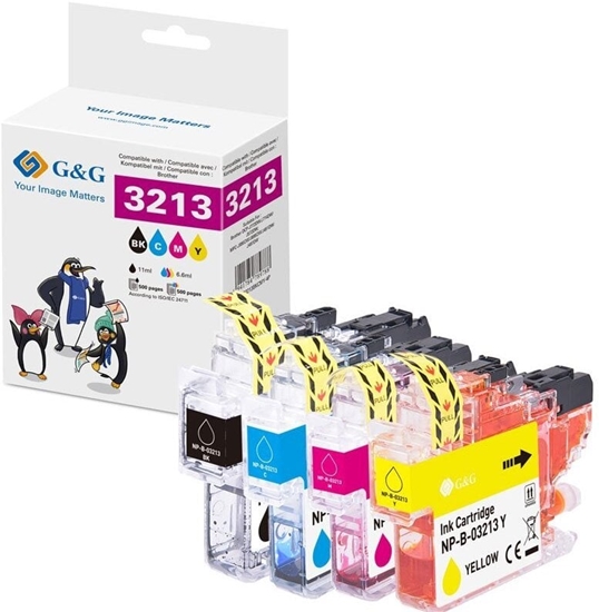 Picture of Tusz G&G XL-kartride zestaw 4 sztuk do Brother LC-3213VAL BK/C/M/Y