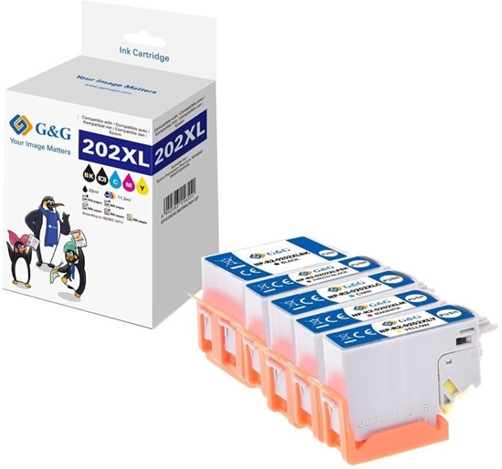 Изображение Tusz G&G Zestaw 5 tuszy do EPSON 202XL BK/C/M/Y + FotoBK