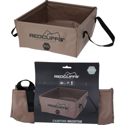 Picture of TŪRISMA SALOKAMA Bļoda Kvadrātveida ŪDENS KONTEINERS 20L REDCLIFFS BROWN