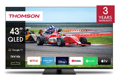Picture of TV Set|THOMSON|43"|4K/Smart|QLED|3840x2160|Wireless LAN|Bluetooth|Google TV|Black|43QG7C14
