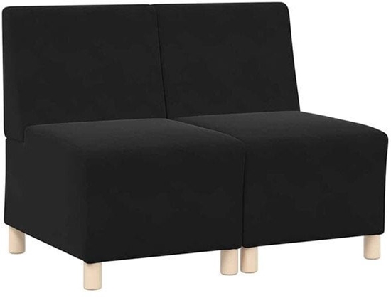 Picture of vidaXL Fotel 2 pcs czarny 55 x 74 x 82 cm aksamit Lumarko