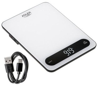 Picture of Waga kuchenna 10 kg | adowalna przez USB-C | dokadno 1 g