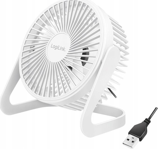 Picture of Wentylator USB LogiLink USB wentylator biurkowy 6'' biay