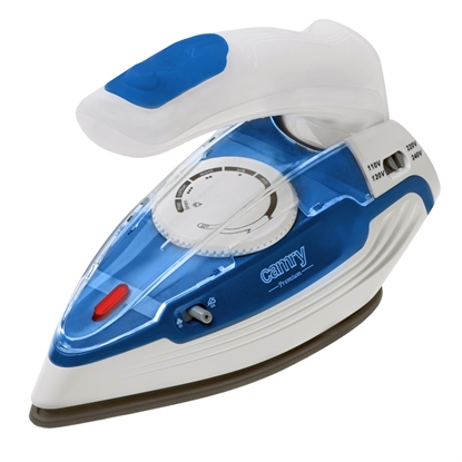 Изображение Camry CR 5040 | Steam travel iron | 1600 W | Water tank capacity 80 ml | Continuous steam 10 g/min | Steam boost performance 50 g/min | Blue/White