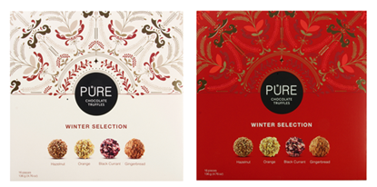 Picture of Ziemassvētku  trifeļu izlase "16" , PURE CHOCOLATE, 135g.