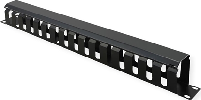 Attēls no 19" Front Panel 1U with Patch channel 40x40mm, black