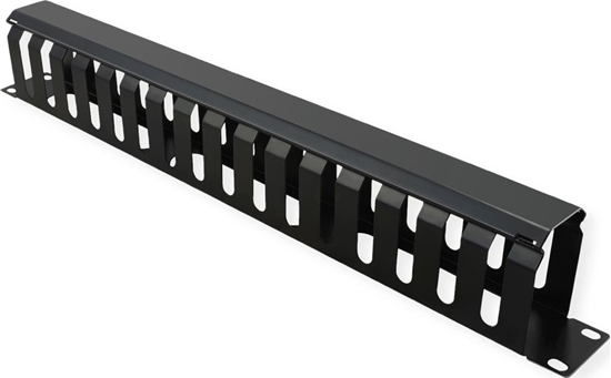 Picture of 19" kabeļu organizators, ar vāku, 40x60mm, melns, Value