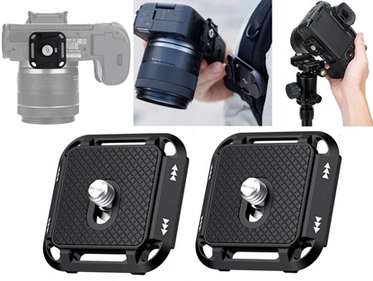 Изображение 2x Pytka Szybkozczka Uchwyt Arca Swiss 1/4" + Peak Design V3 Do Aparatu / Qr-pdk2