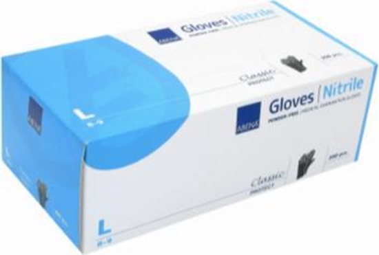 Picture of Abena ABENA rkawice nitrylowe czarne, rozmiar M (100szt./op.)