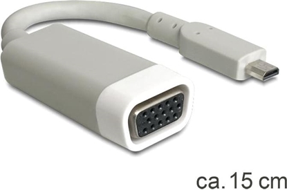 Attēls no Adapteris HDMI-microD M > VGA F, 15cm, balts, Delock