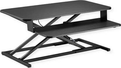 Picture of Adjustable Desktop Workstation, Sit-Stand Up, melns, Value