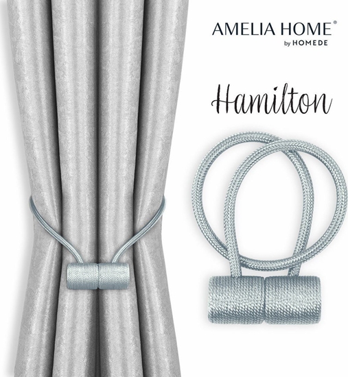 Изображение AmeliaHome Upinacze do zason AH HAMILTON SILVER 2PCS