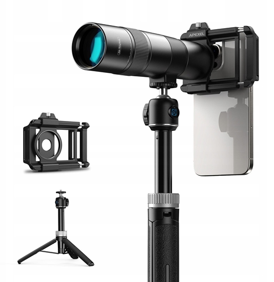 Picture of Apexel Obiektyw HD Tele ZOOM 30x + Statyw do Telefonu Tabletu Smartfona APL-30XJJ028