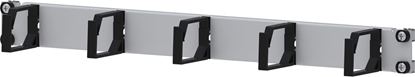 Изображение Apranet 19"-Kabelführung 1 HE mit 5 Kabelösen Kunststoff, grau
