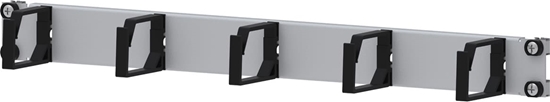 Изображение Apranet 19"-Kabelführung 1 HE mit 5 Kabelösen Kunststoff, grau