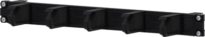 Attēls no Apranet 19"-Kabelführung 1 HE mit 5 Kabelösen, alles Kunststoff, schwarz
