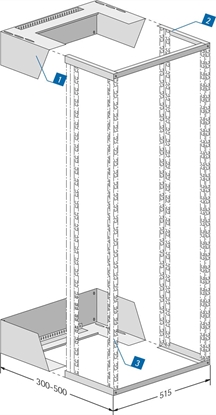 Изображение Apranet 19"-Wandrack, offenes 19"-Gestell