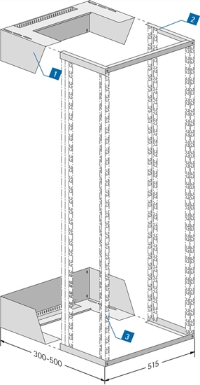 Изображение Apranet 19"-Wandrack, offenes 19"-Gestell
