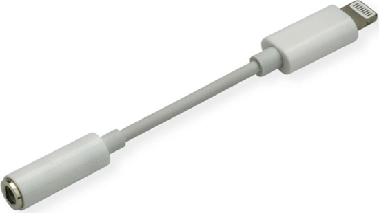 Picture of Audio adapteris Lightning > 3.5mm 4pin, M/F, balts, 13cm, Roline