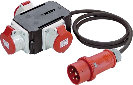 Picture of Bachmann CEE adapter CEE 400 V/16 A, 3x 16A 5p400V IP44 1.5m