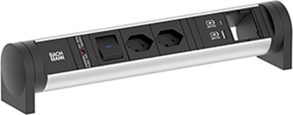 Attēls no Bachmann CYCLE Desk 2xCH 1xswitch 1xCM 1xUSB A/C 22W 0.2m GST18