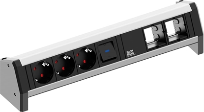 Attēls no Bachmann DESK 1x switch 3x earthing contact 2x ABD GST18