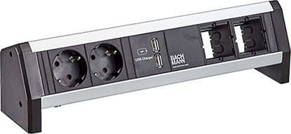 Attēls no Bachmann DESK 2xCEE7/3 1xUSB Charger