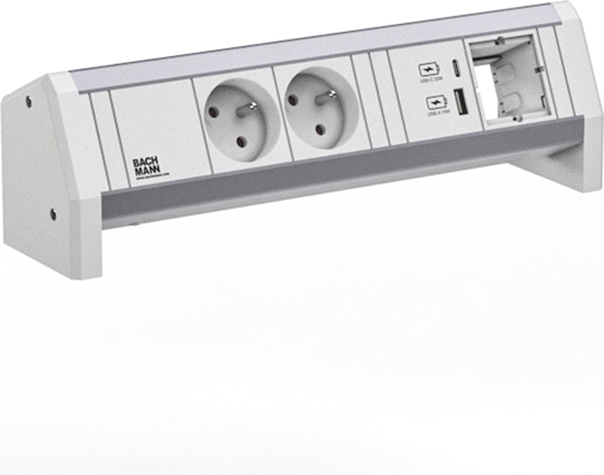 Picture of Bachmann DESK 2xUTE 1xUSB A/C 22W 1xCM GST18 RAL9010