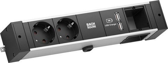 Picture of Bachmann DESK RAIL 2x earthing contact 1x USB Charger 1x ABD