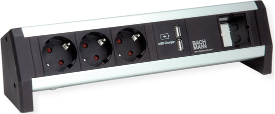 Picture of Bachmann Desk1 1xUSBCharger 3xSchutzkontakt, 1xABD
