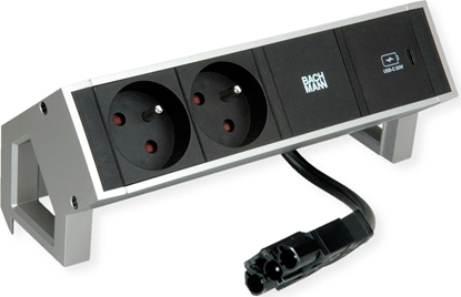 Attēls no Bachmann DESK2 2xUTE 1xUSB C 30W 0.2m GST18 INOX