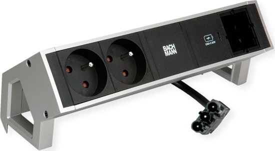 Picture of Bachmann DESK2 2xUTE 1xUSB C 30W 1xCM 0.2m GST18 INOX
