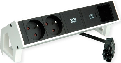 Attēls no Bachmann DESK2 2xUTE 1xUSB C 30W 1xCM 0.2m GST18 RAL9010