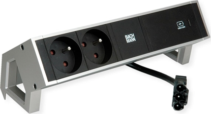 Attēls no Bachmann DESK2 2xUTE 1xUSB C 60W 0.2m GST18 INOX