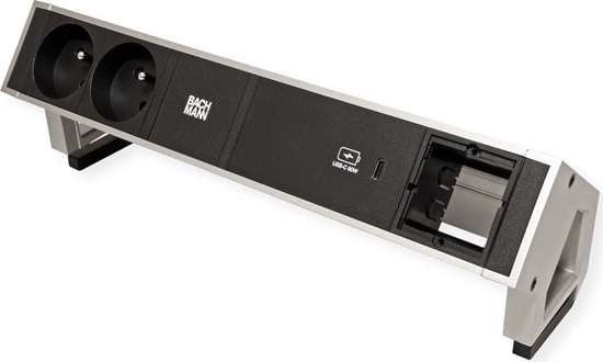 Picture of Bachmann DESK2 2xUTE 1xUSB C 60W 1xCM 0.2m GST18 INOX