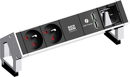 Attēls no Bachmann DESK2 2xUTE 35° 1xUSB Charger 1xCM Power 0,2m GST18 White