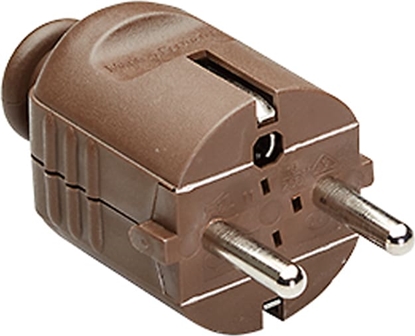 Attēls no Bachmann earthing contact plug, brown break-proof mountable