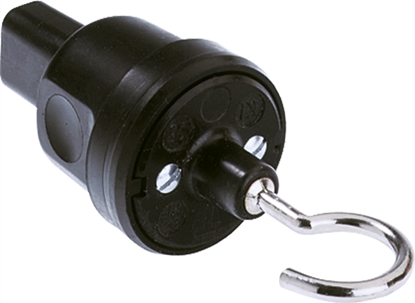 Attēls no Bachmann end piece for Illu cable, with black suspension hook