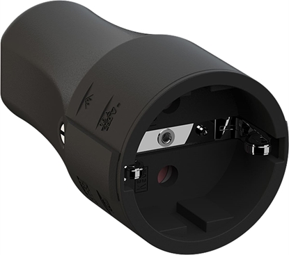 Attēls no Bachmann mounting coupling black, CEE 7/3 2-pole with earthing contact