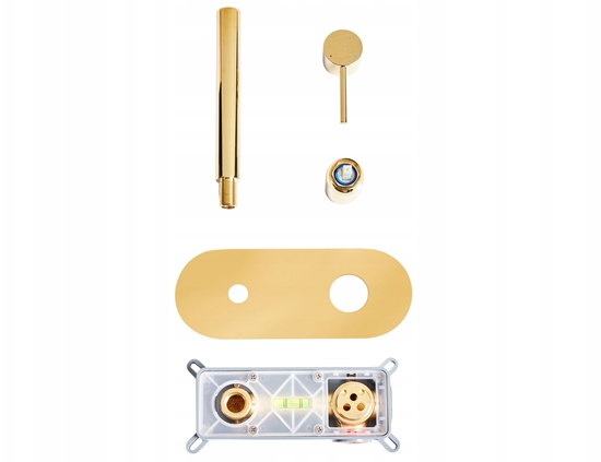 Изображение Bateria umywalkowa Beliani Bateria umywalkowa podtynkowa CLAVIJO Zoty mosidz