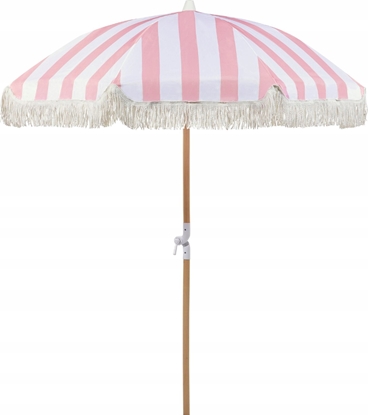 Picture of Beliani Parasol ogrodowy  150 cm róowy z biaym MONDELLO