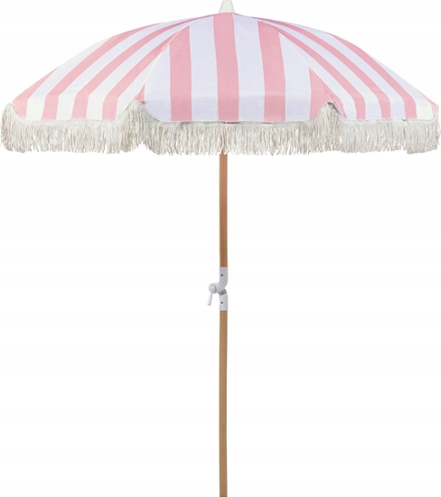 Picture of Beliani Parasol ogrodowy  150 cm róowy z biaym MONDELLO