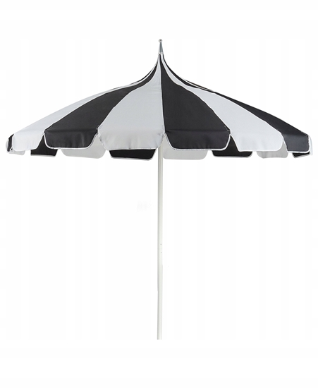 Picture of Beliani Parasol ogrodowy  245 cm czarno-biay MINOA